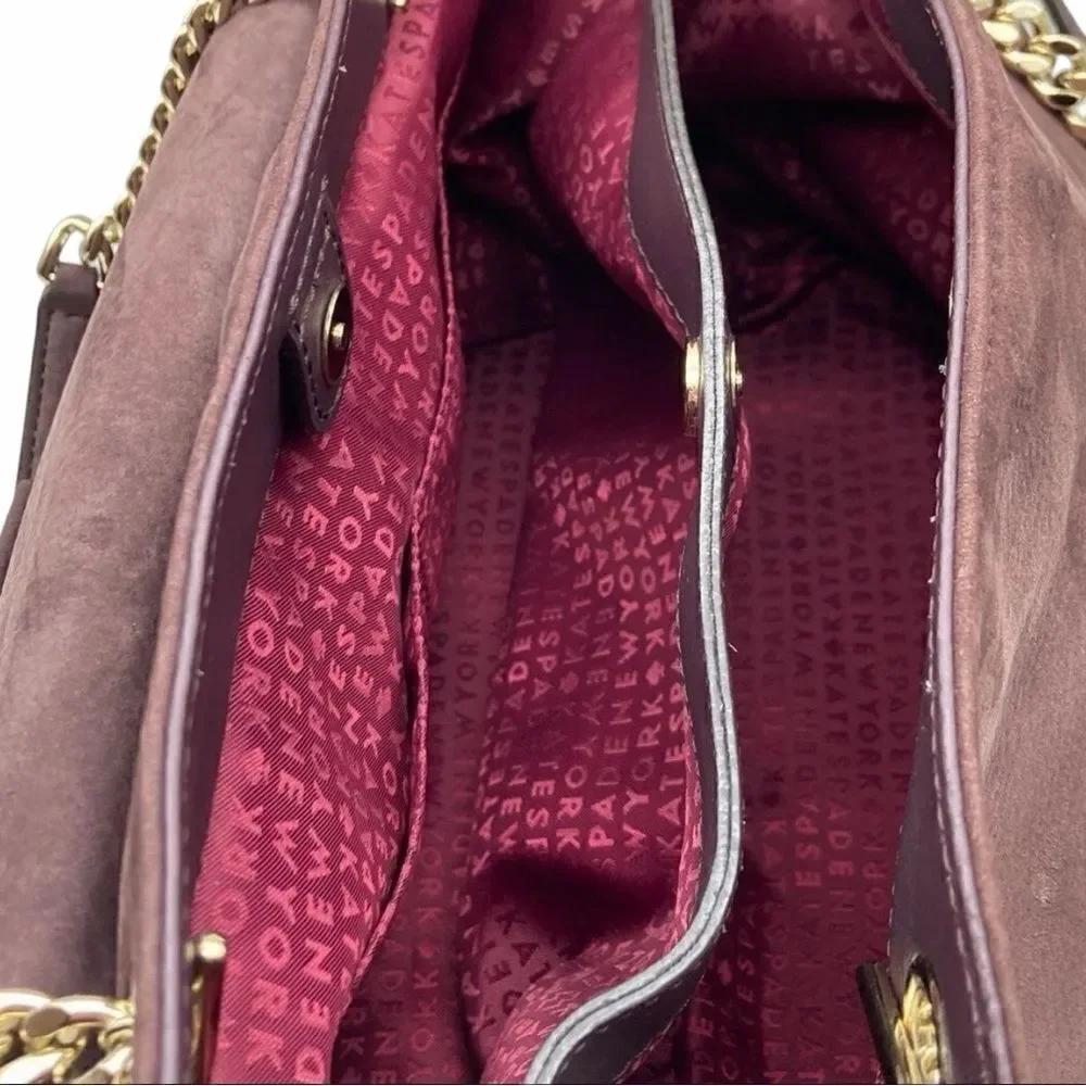Kate Spade New York  Bordeaux Cown Hide Leather Shoulderbag Handbag